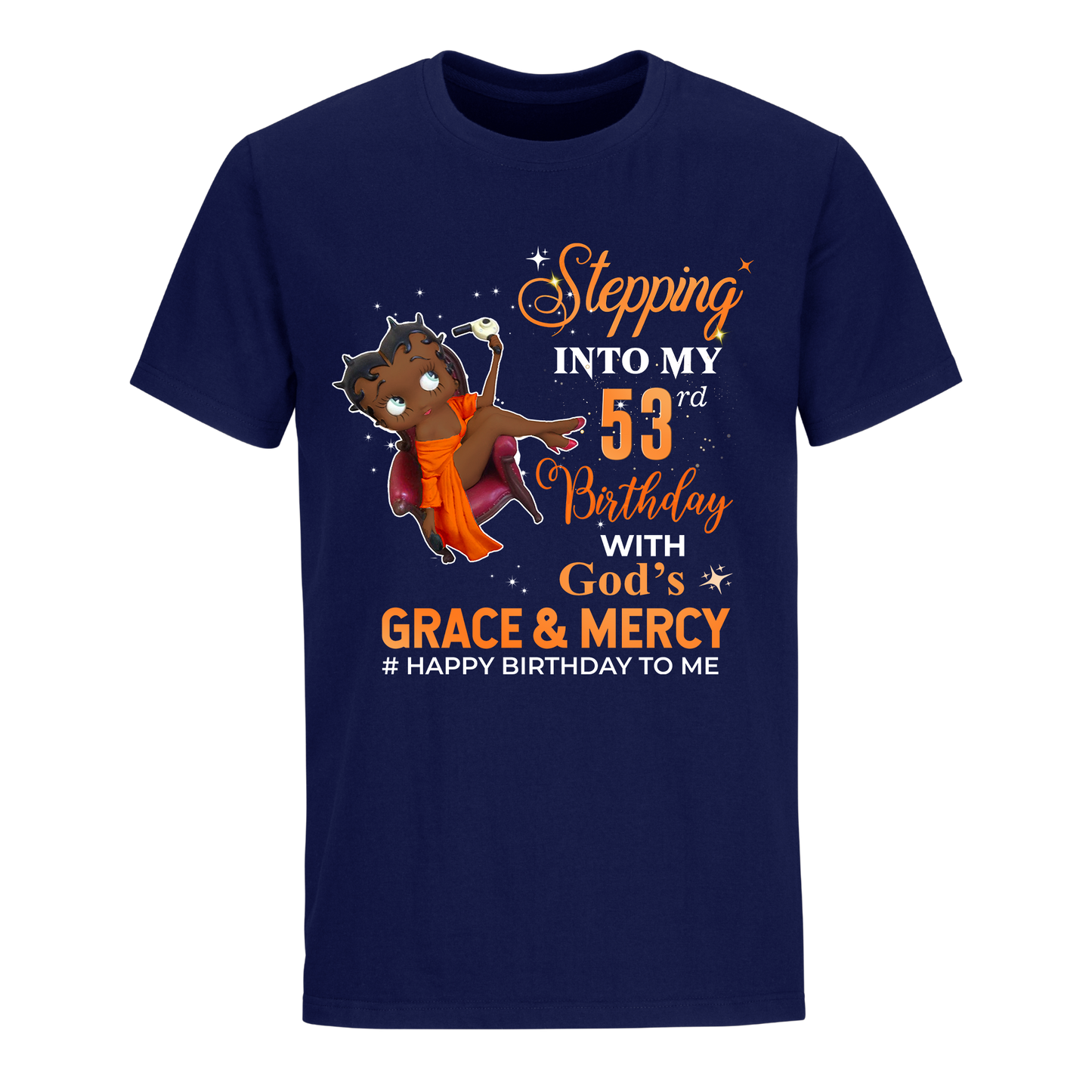 53 STEPPING BLESSED B.B 1 ORANGE UNISEX SHIRT