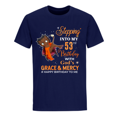 53 STEPPING BLESSED B.B 1 ORANGE UNISEX SHIRT