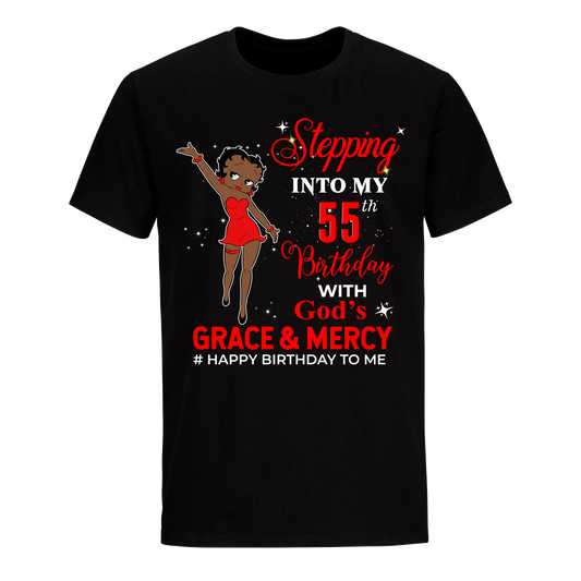 55 STEPPING BLESSED B.B 2 RED UNISEX SHIRT