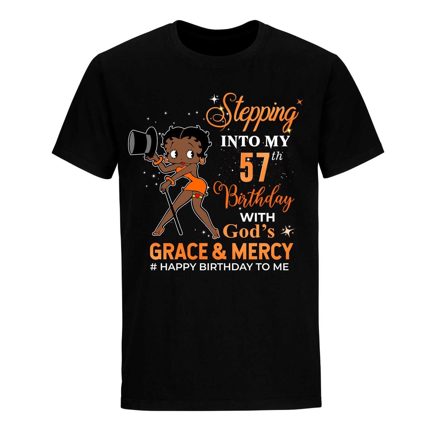 57 STEPPING BLESSED B.B 5 ORANGE UNISEX SHIRT