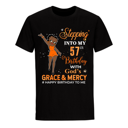 57 STEPPING BLESSED B.B 2 ORANGE UNISEX SHIRT