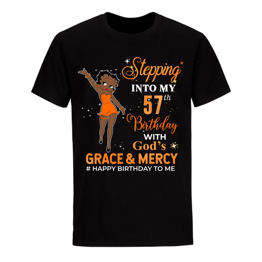 57 STEPPING BLESSED B.B 2 ORANGE UNISEX SHIRT