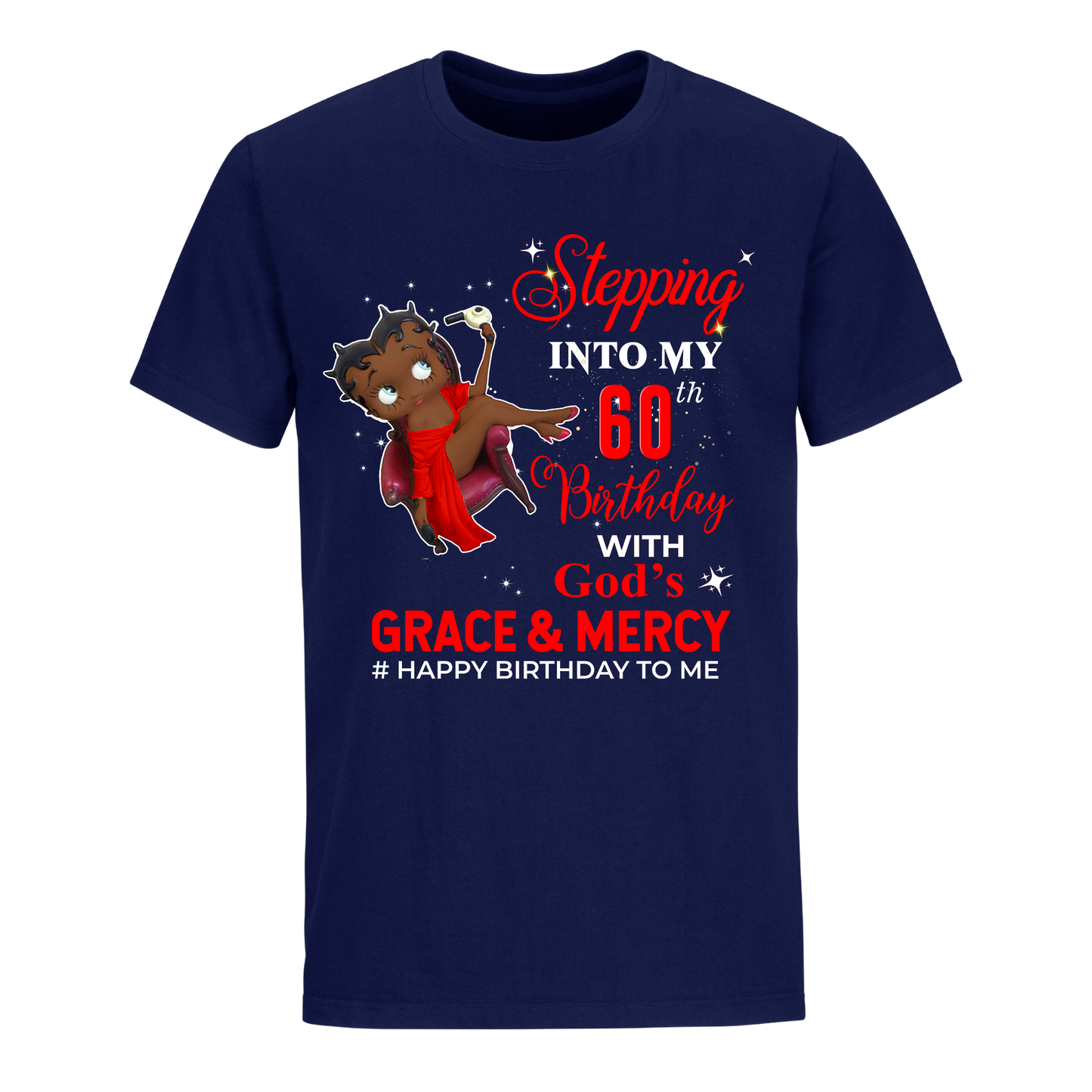 60 STEPPING BLESSED B.B 1 RED UNISEX SHIRT