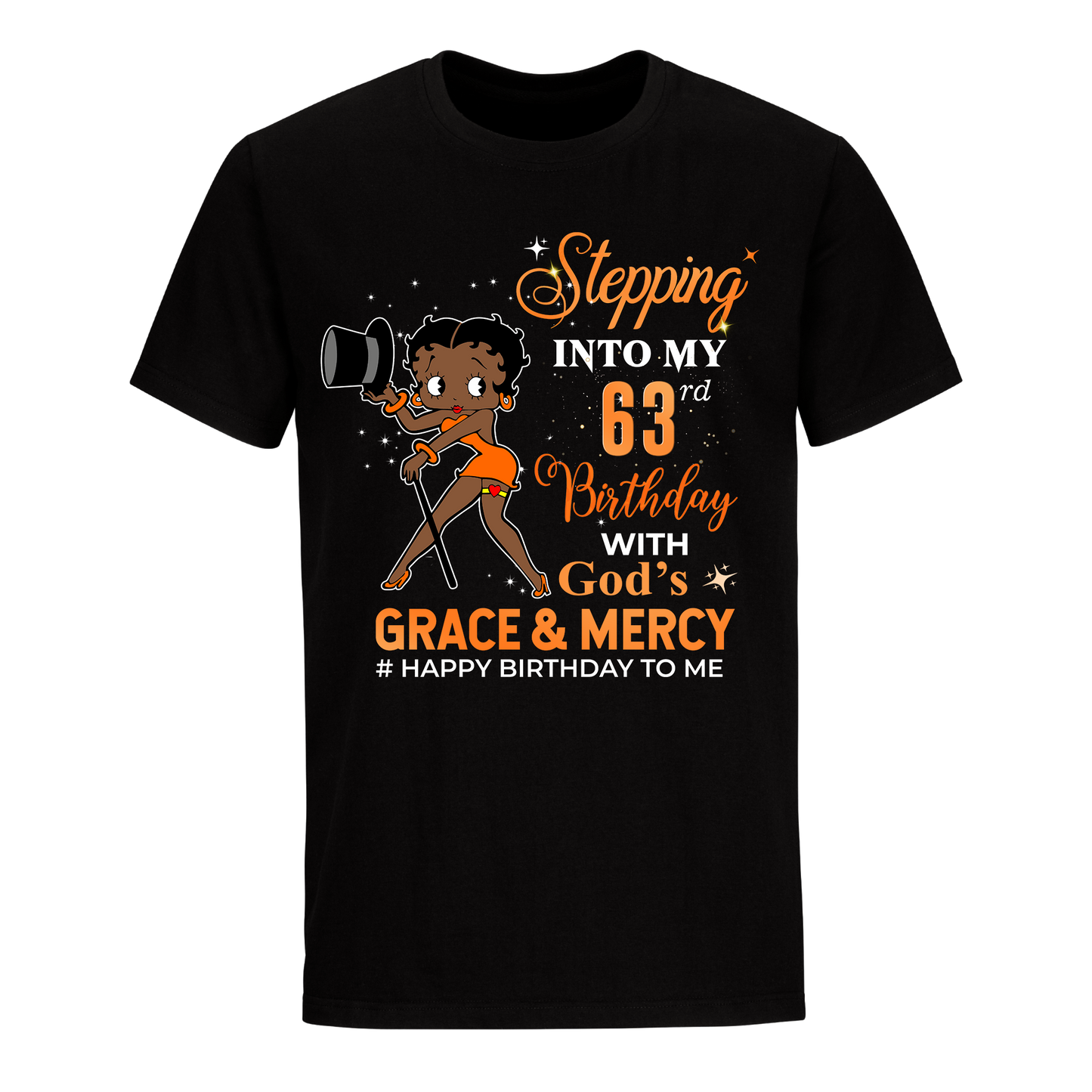 63 STEPPING BLESSED B.B 5 ORANGE UNISEX SHIRT