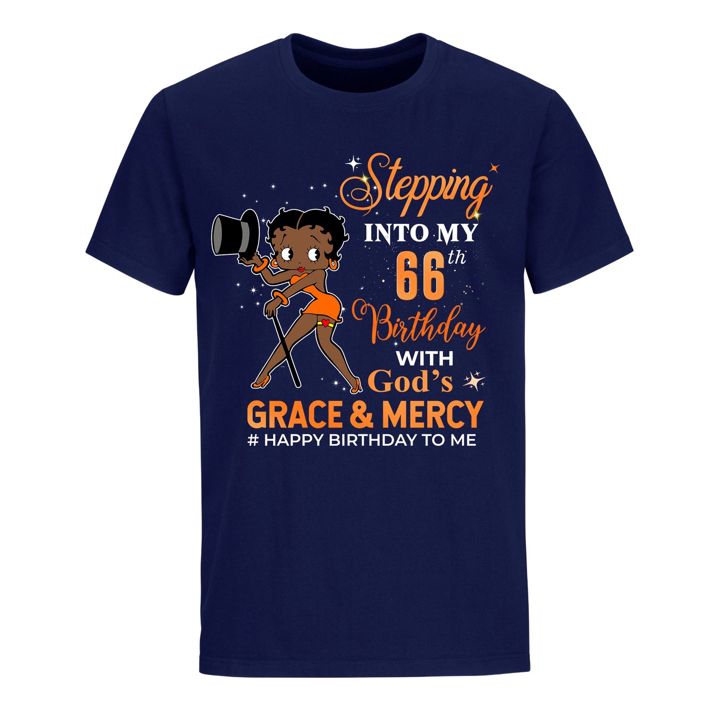 66 STEPPING BLESSED B.B 5 ORANGE UNISEX SHIRT