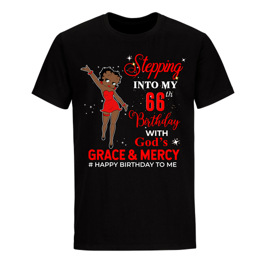 66 STEPPING BLESSED B.B 2 RED UNISEX SHIRT