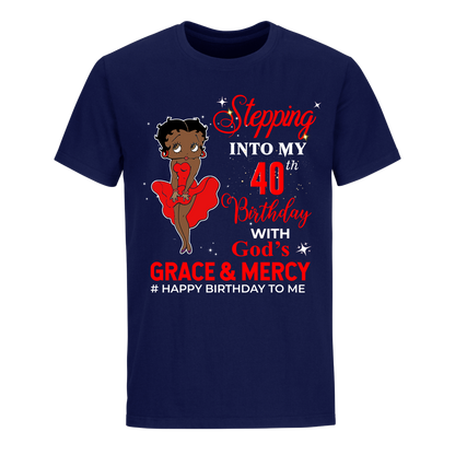 40 STEPPING BLESSED B.B 3 RED UNISEX SHIRT