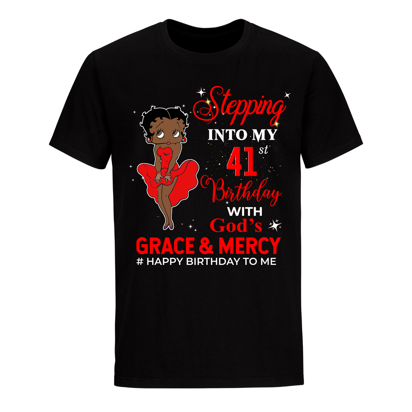 41 STEPPING BLESSED B.B 3 RED UNISEX SHIRT