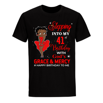 41 STEPPING BLESSED B.B 3 RED UNISEX SHIRT