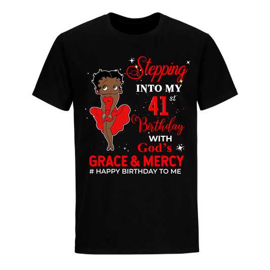 41 STEPPING BLESSED B.B 3 RED UNISEX SHIRT