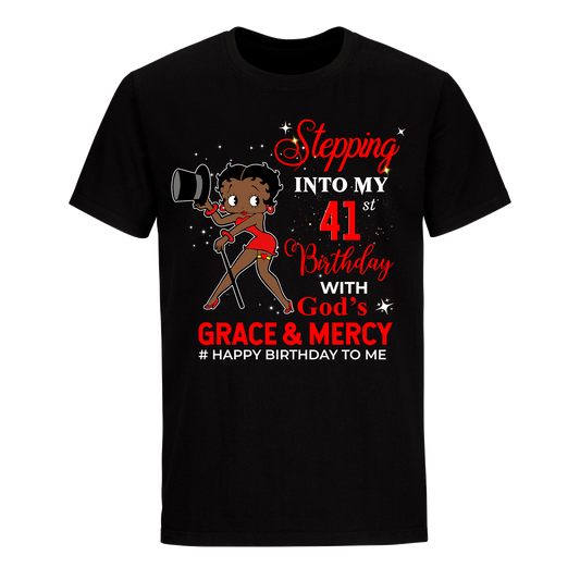 41 STEPPING BLESSED B.B 5 RED UNISEX SHIRT