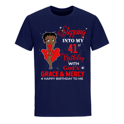 41 STEPPING BLESSED B.B 3 RED UNISEX SHIRT