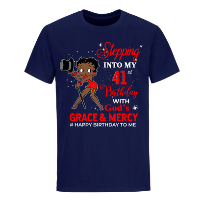 41 STEPPING BLESSED B.B 5 RED UNISEX SHIRT