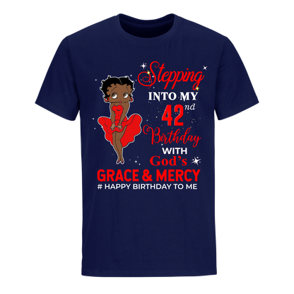 42 STEPPING BLESSED B.B 3 RED UNISEX SHIRT