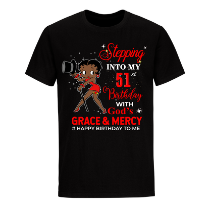 51 STEPPING BLESSED B.B 5 RED UNISEX SHIRT