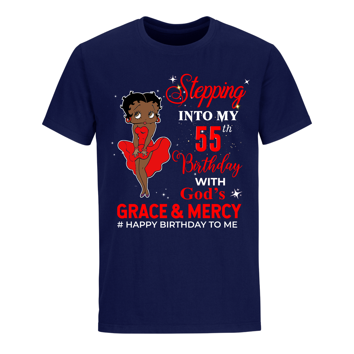 55 STEPPING BLESSED B.B 3 RED UNISEX SHIRT