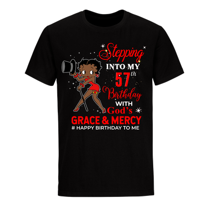 57 STEPPING BLESSED B.B 5 RED UNISEX SHIRT