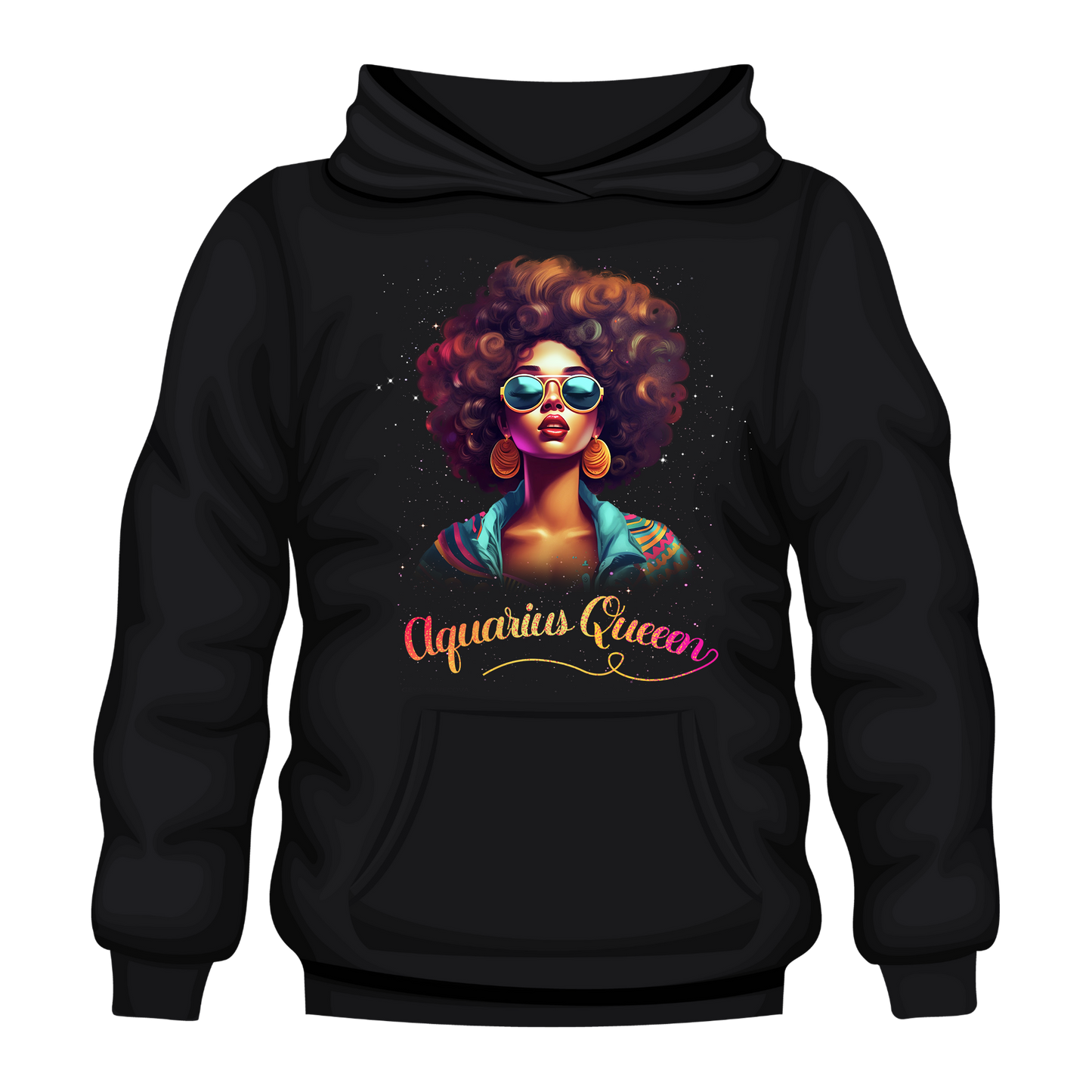 Sunsign Queen Aquarius Hooded Unisex Sweatshirt