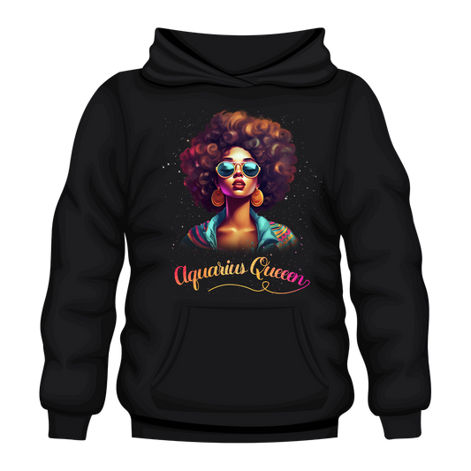 Sunsign Queen Aquarius Hooded Unisex Sweatshirt