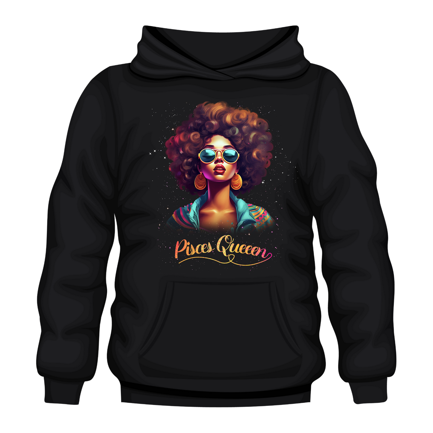 Sunsign Queen Pisces Hooded Unisex Sweatshirt