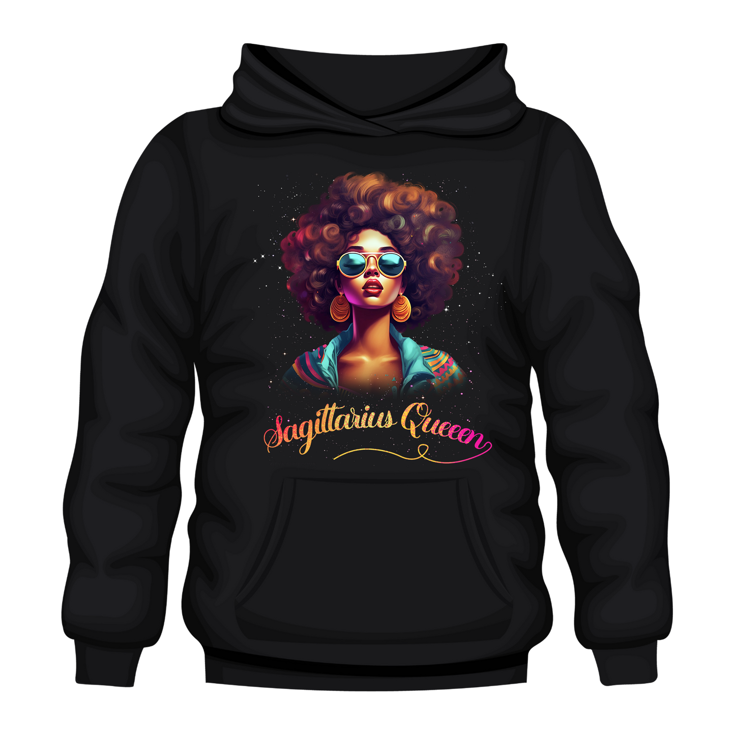 Sunsign Queen Sagittarius Hooded Unisex Sweatshirt