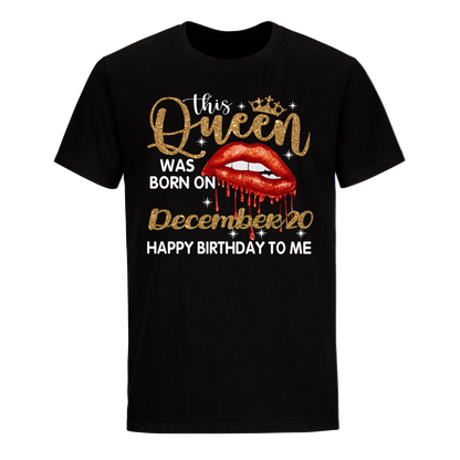 THIS QUEEN WAS BORN ON DECEMBER 20 UNISEX SHIRT