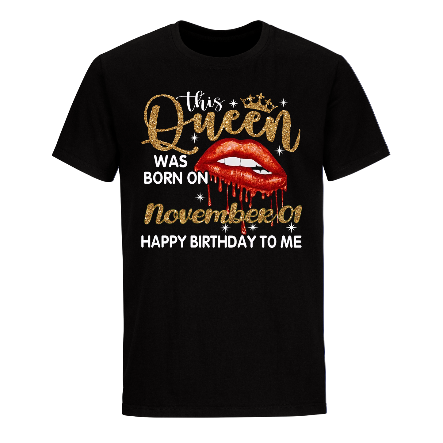 THIS QUEEN WAS BORN ON NOVEMBER 01 UNISEX SHIRT