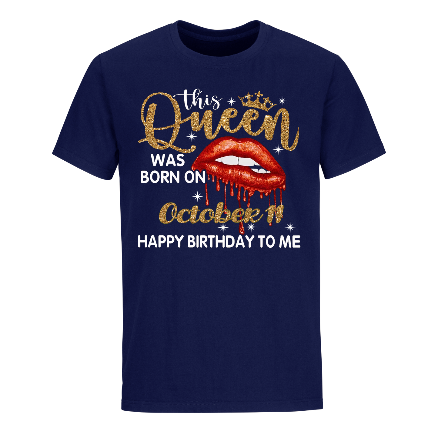 THIS QUEEN WAS BORN ON OCTOBER 11 UNISEX SHIRT