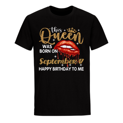 THIS QUEEN WAS BORN ON SEPTEMBER 17 UNISEX SHIRT