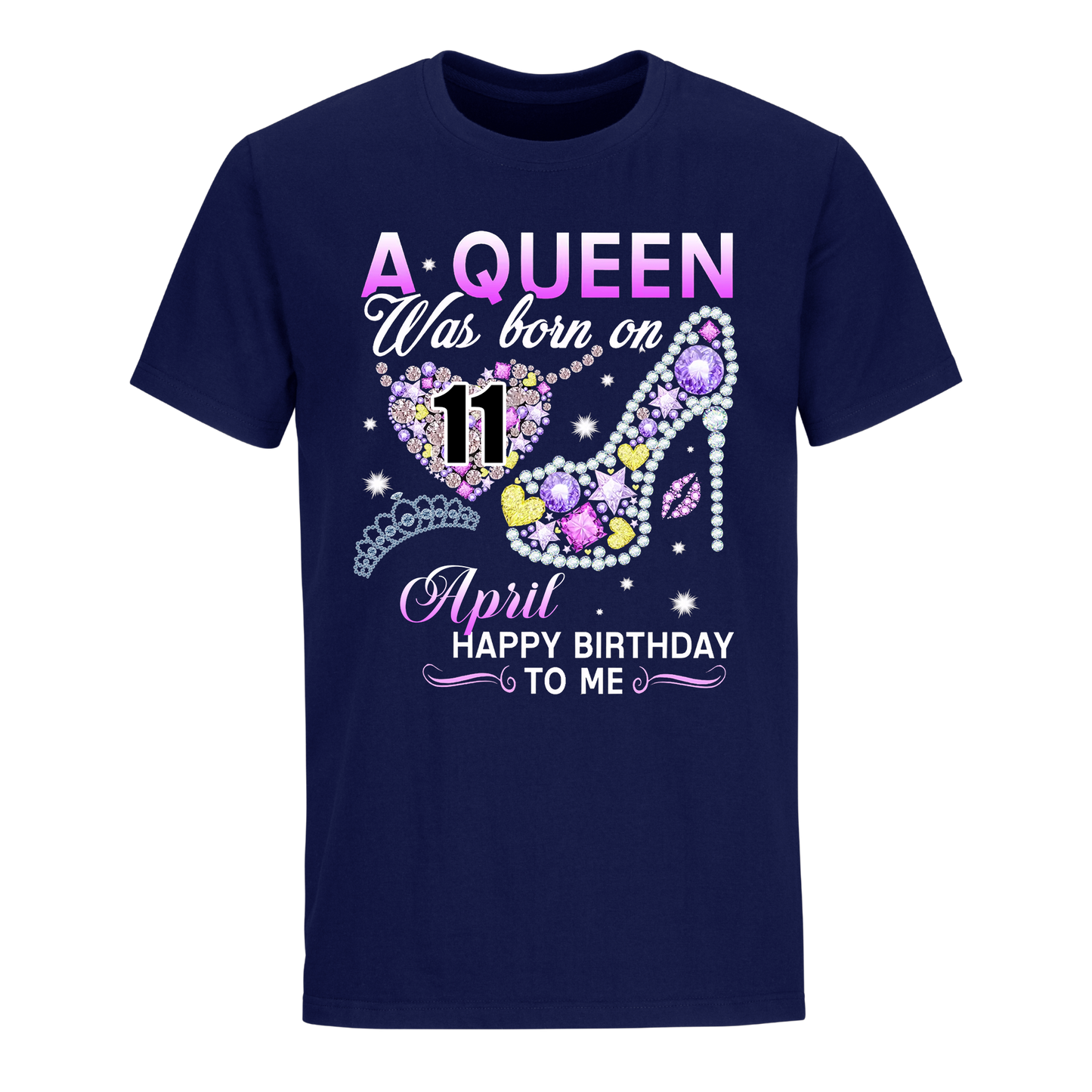 A QUEEN WAS BORN ON APRIL 11TH UNISEX SHIRT