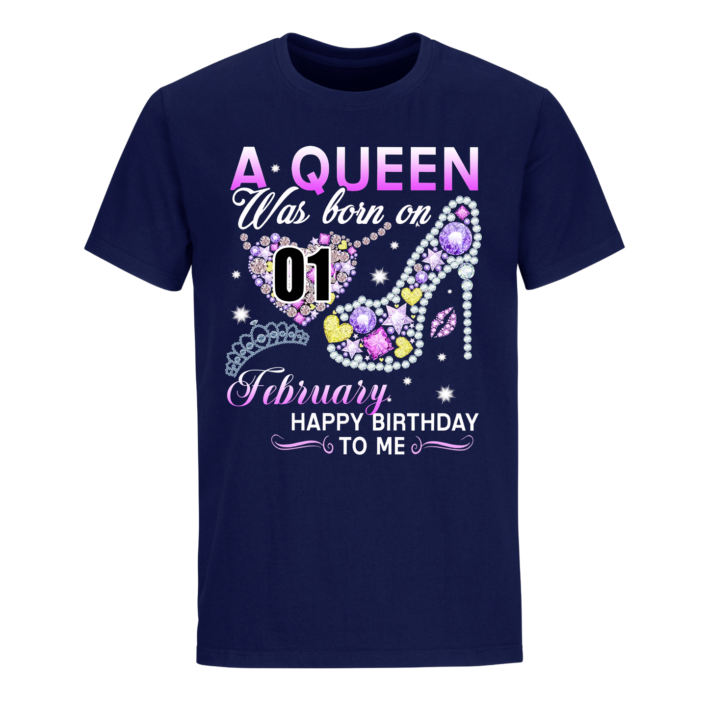 A QUEEN WAS BORN ON FEBRUARY 1ST UNISEX SHIRT