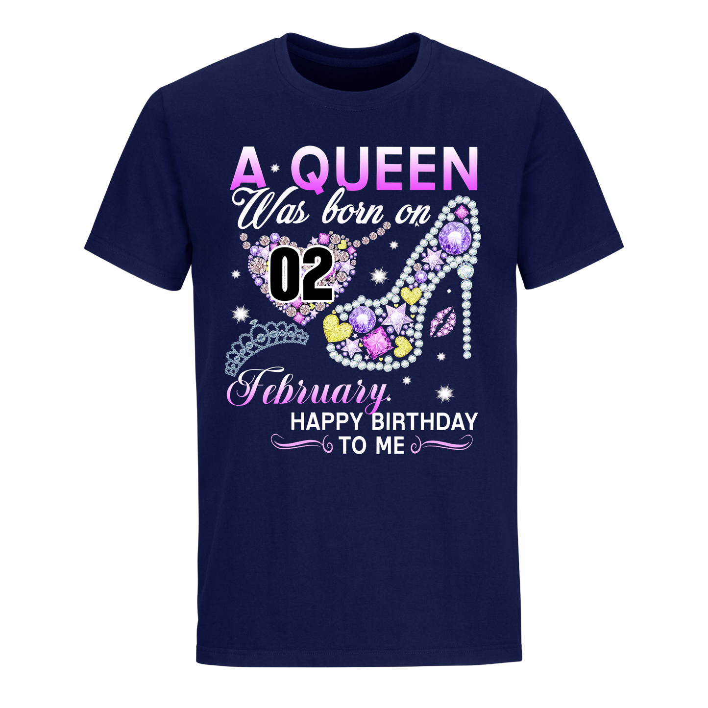 A QUEEN WAS BORN ON FEBRUARY 2ND UNISEX SHIRT