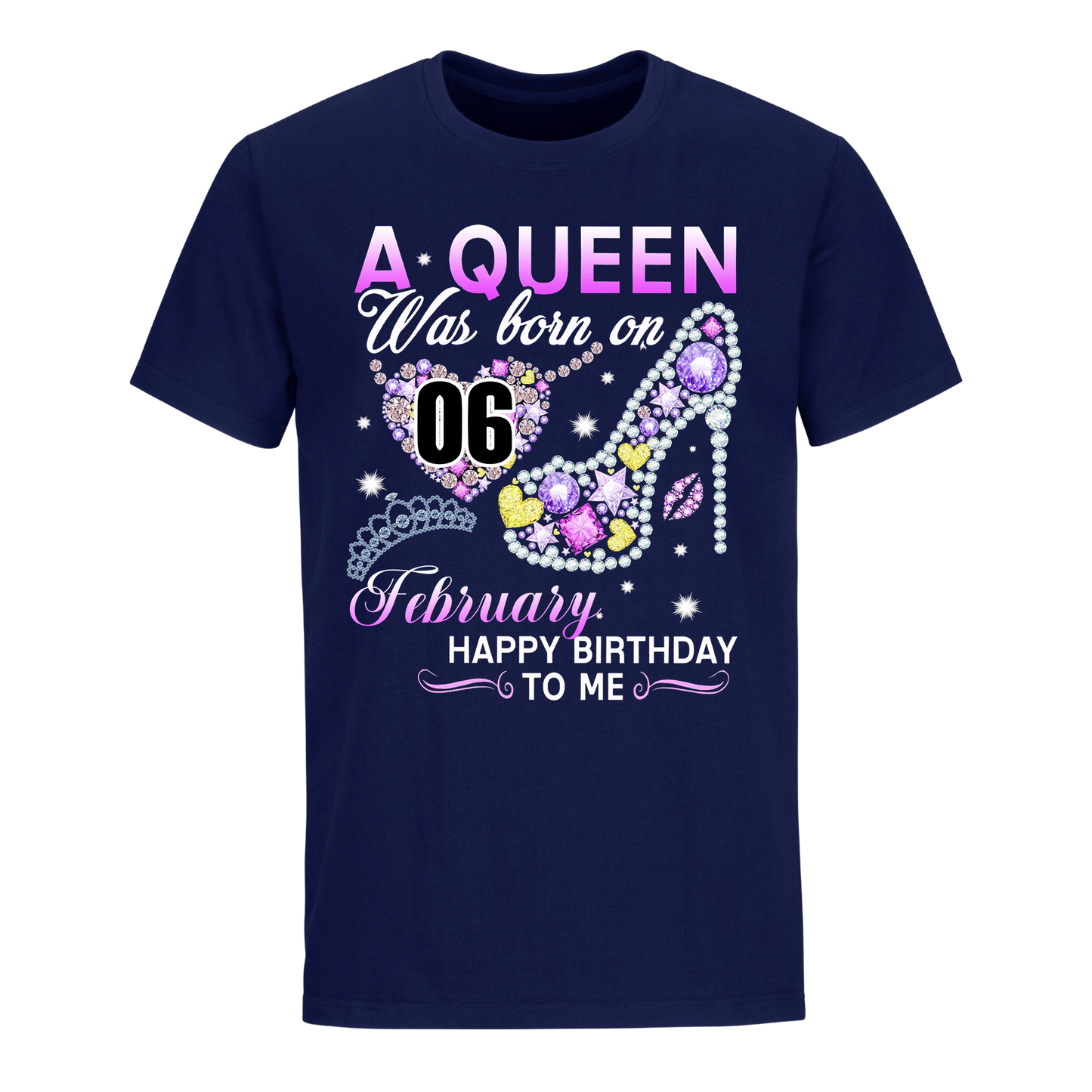 A QUEEN WAS BORN ON FEBRUARY 6TH UNISEX SHIRT