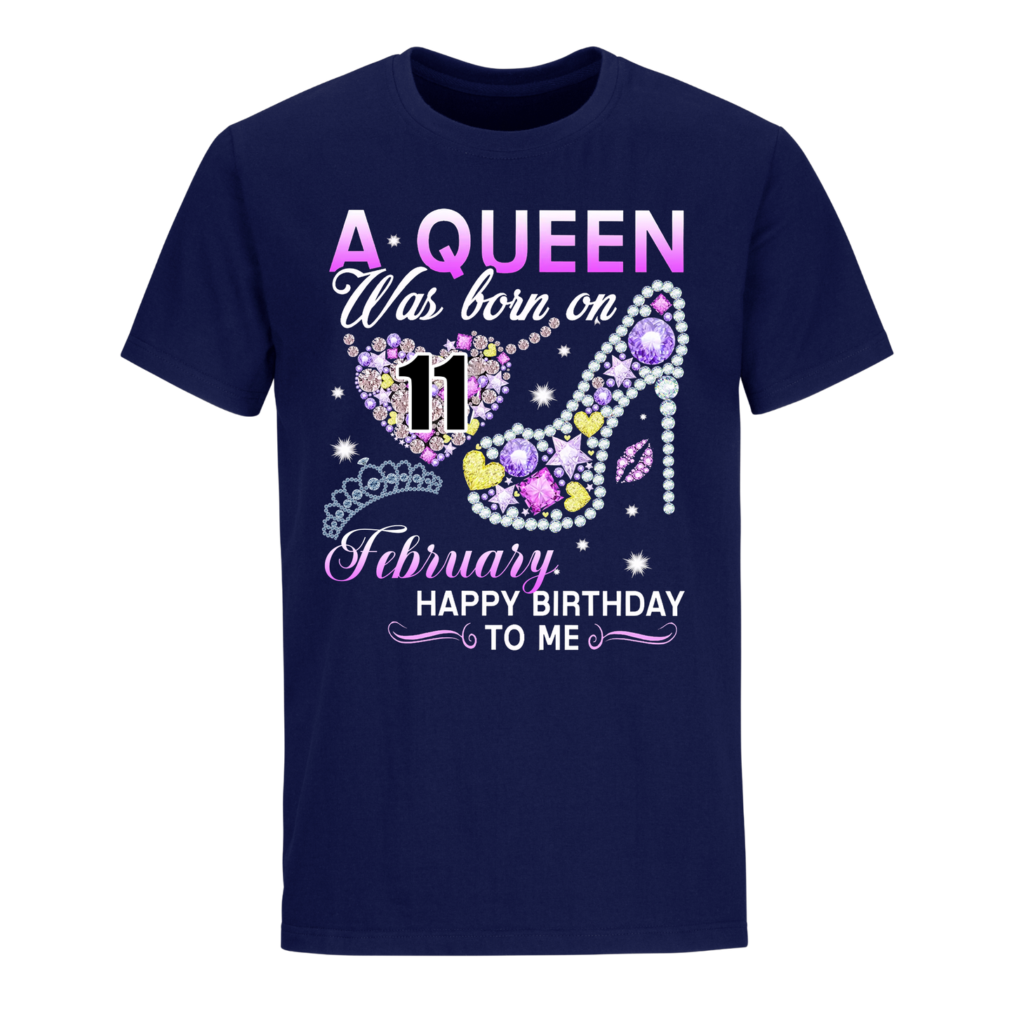 A QUEEN WAS BORN ON FEBRUARY 11TH UNISEX SHIRT