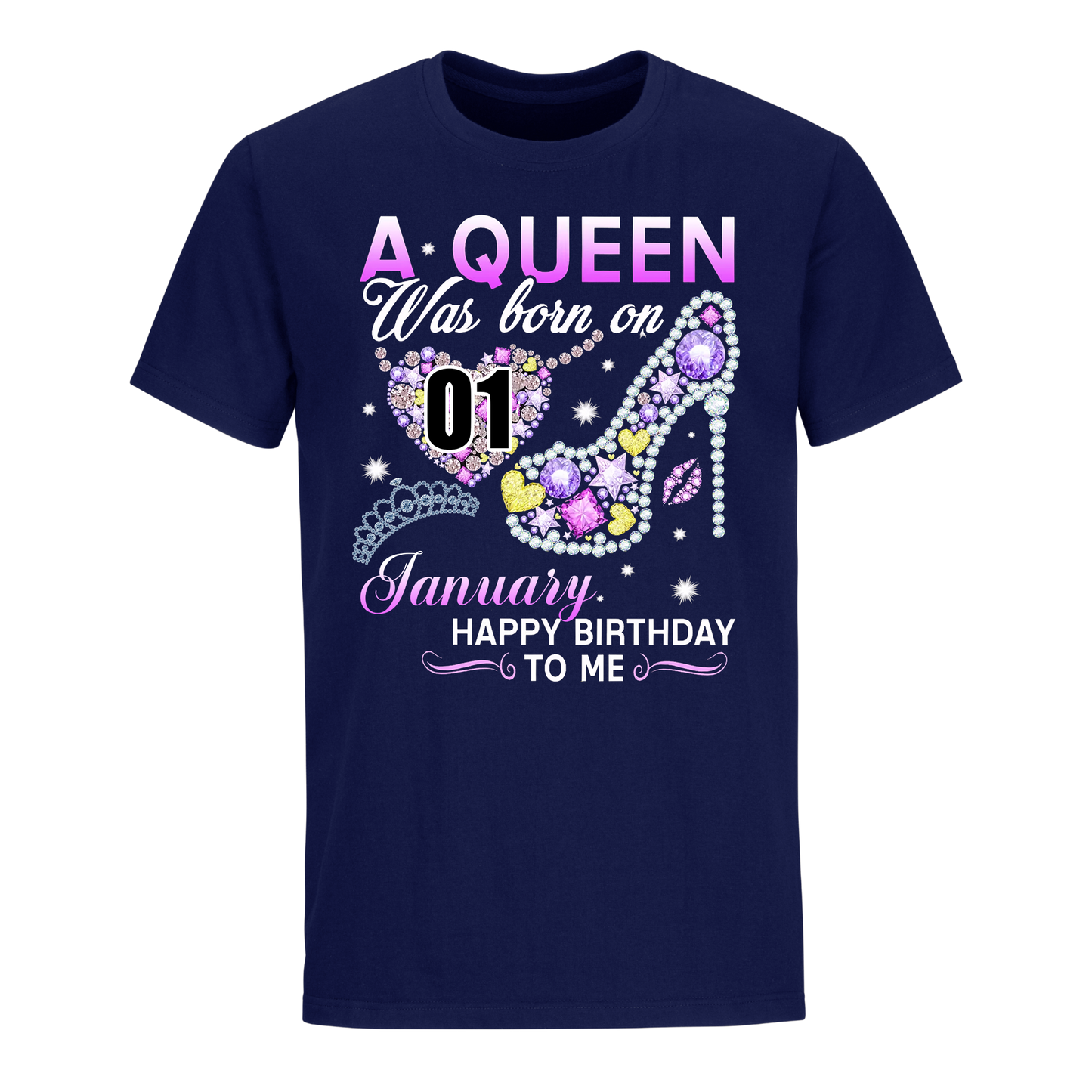 A QUEEN WAS BORN ON JANUARY 1ST UNISEX SHIRT