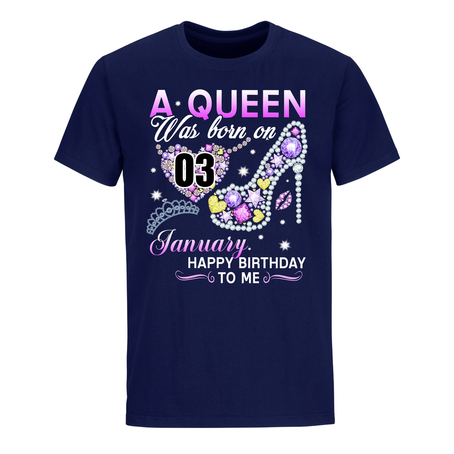 A QUEEN WAS BORN ON JANUARY 3RD UNISEX SHIRT