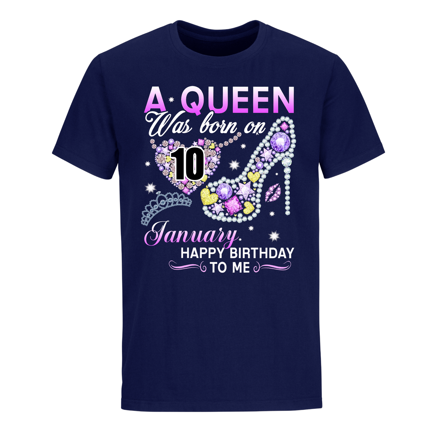 A QUEEN WAS BORN ON JANUARY 10TH UNISEX SHIRT