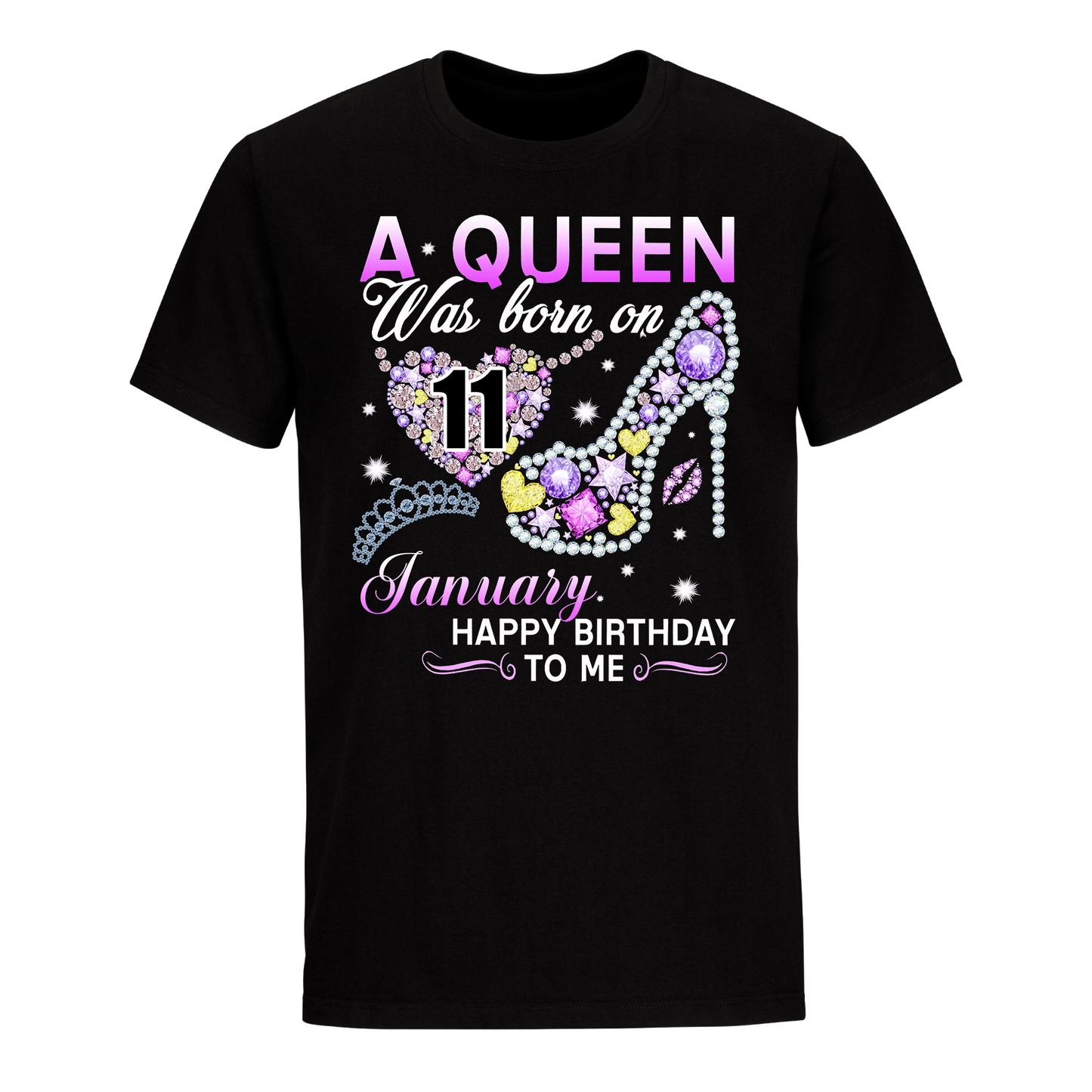 A QUEEN WAS BORN ON JANUARY 11TH UNISEX SHIRT