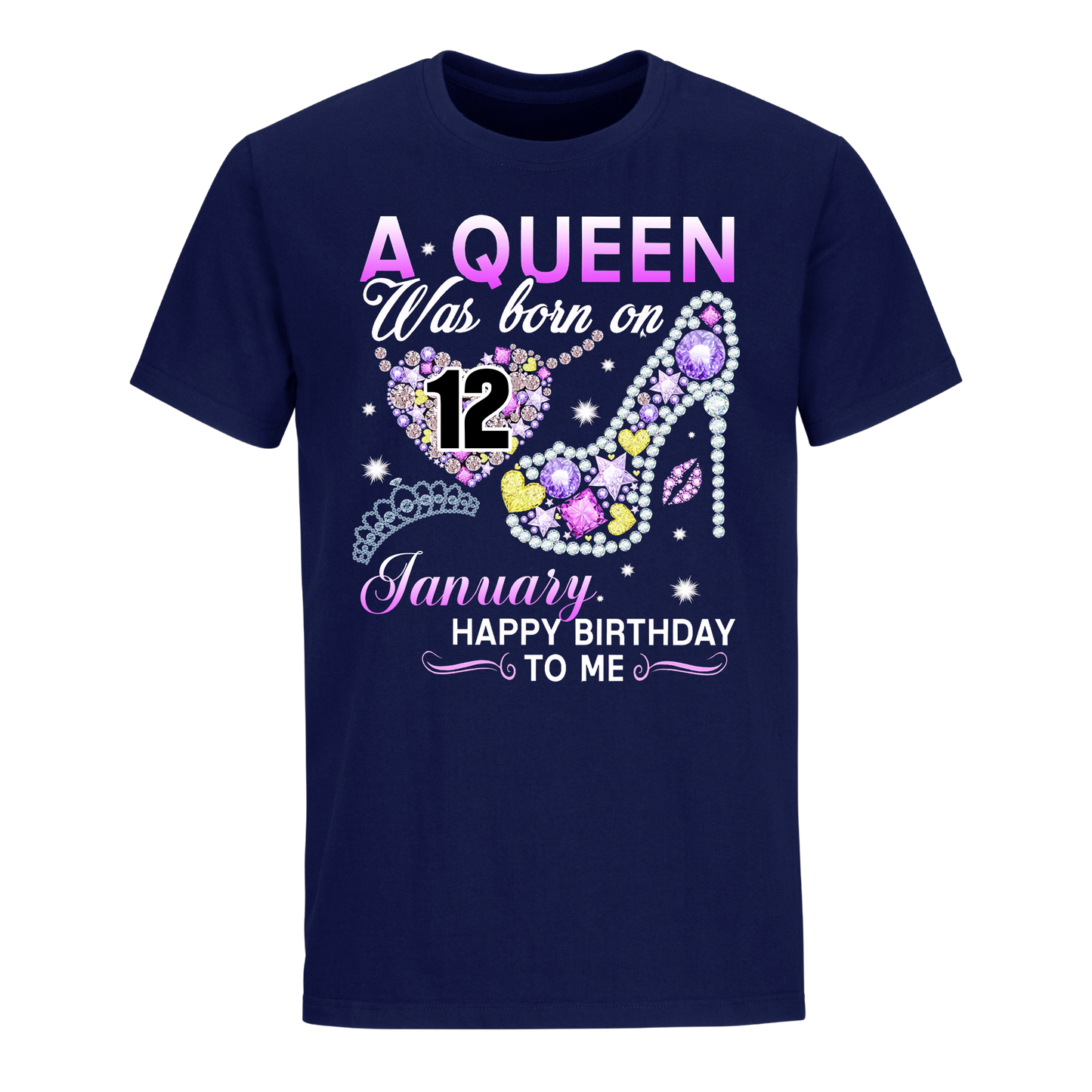 A QUEEN WAS BORN ON JANUARY 12TH UNISEX SHIRT