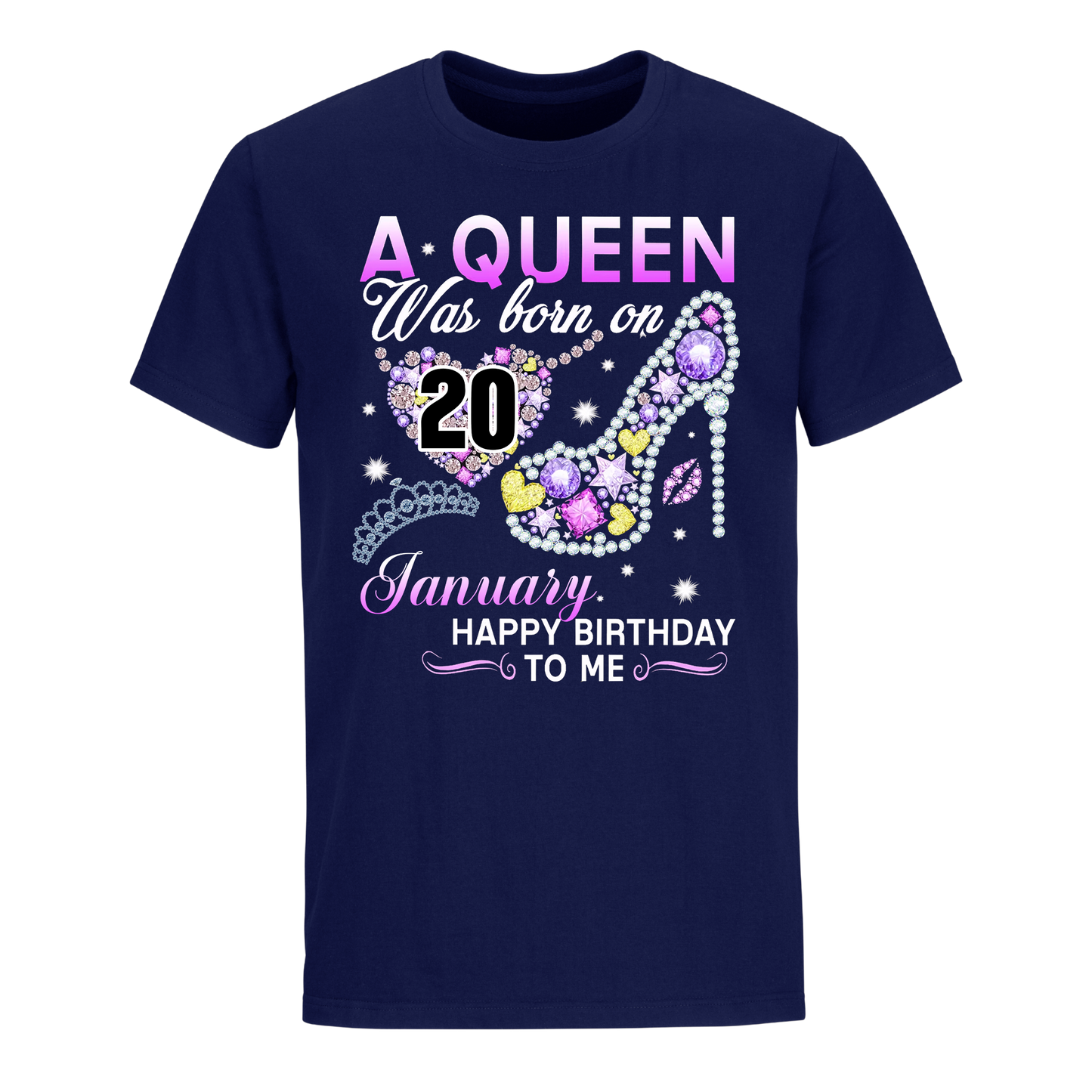 A QUEEN WAS BORN ON JANUARY 20TH UNISEX SHIRT