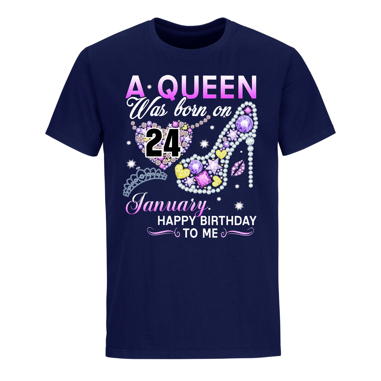 A QUEEN WAS BORN ON JANUARY 24TH UNISEX SHIRT