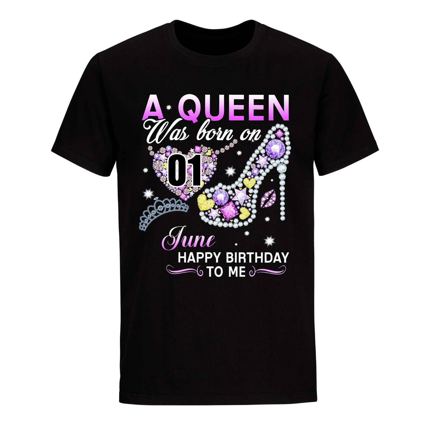 A QUEEN WAS BORN ON JUNE 1ST UNISEX SHIRT