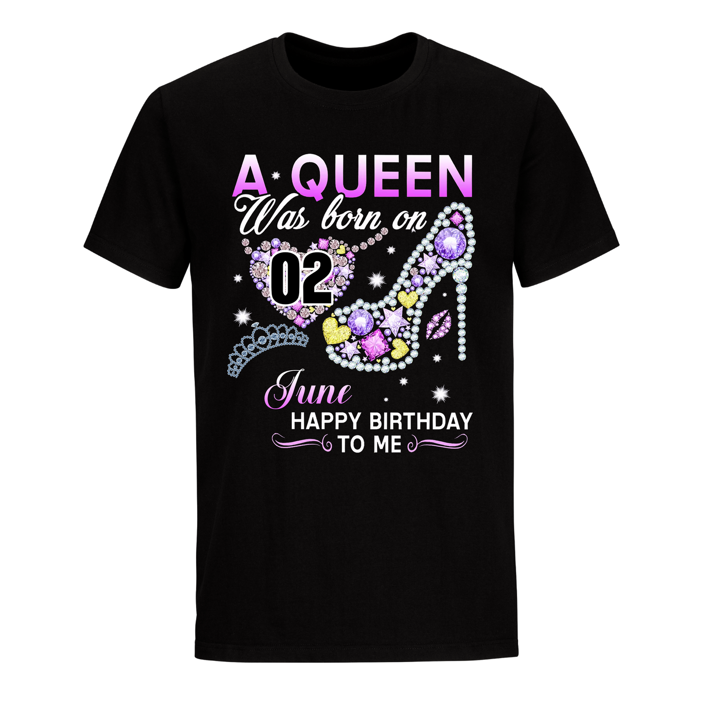 A QUEEN WAS BORN ON JUNE 2ND UNISEX SHIRT