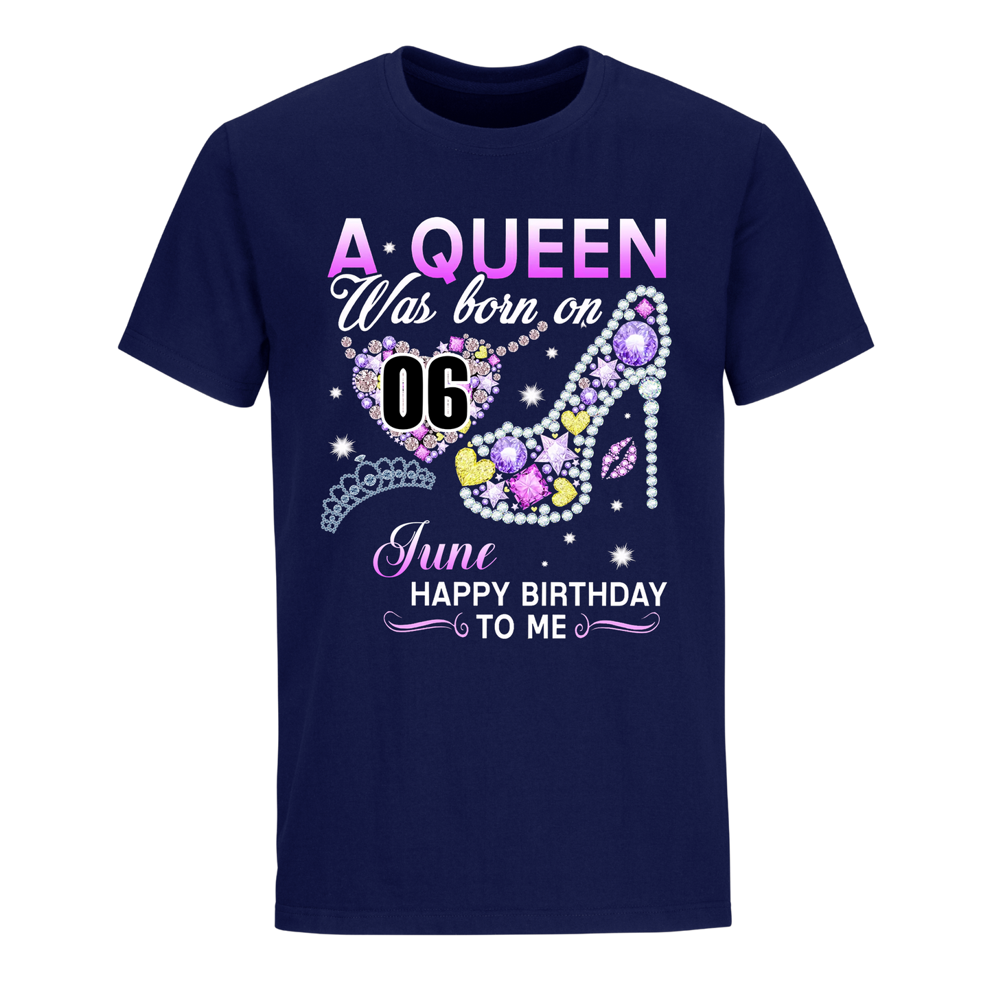 A QUEEN WAS BORN ON JUNE 6TH UNISEX SHIRT