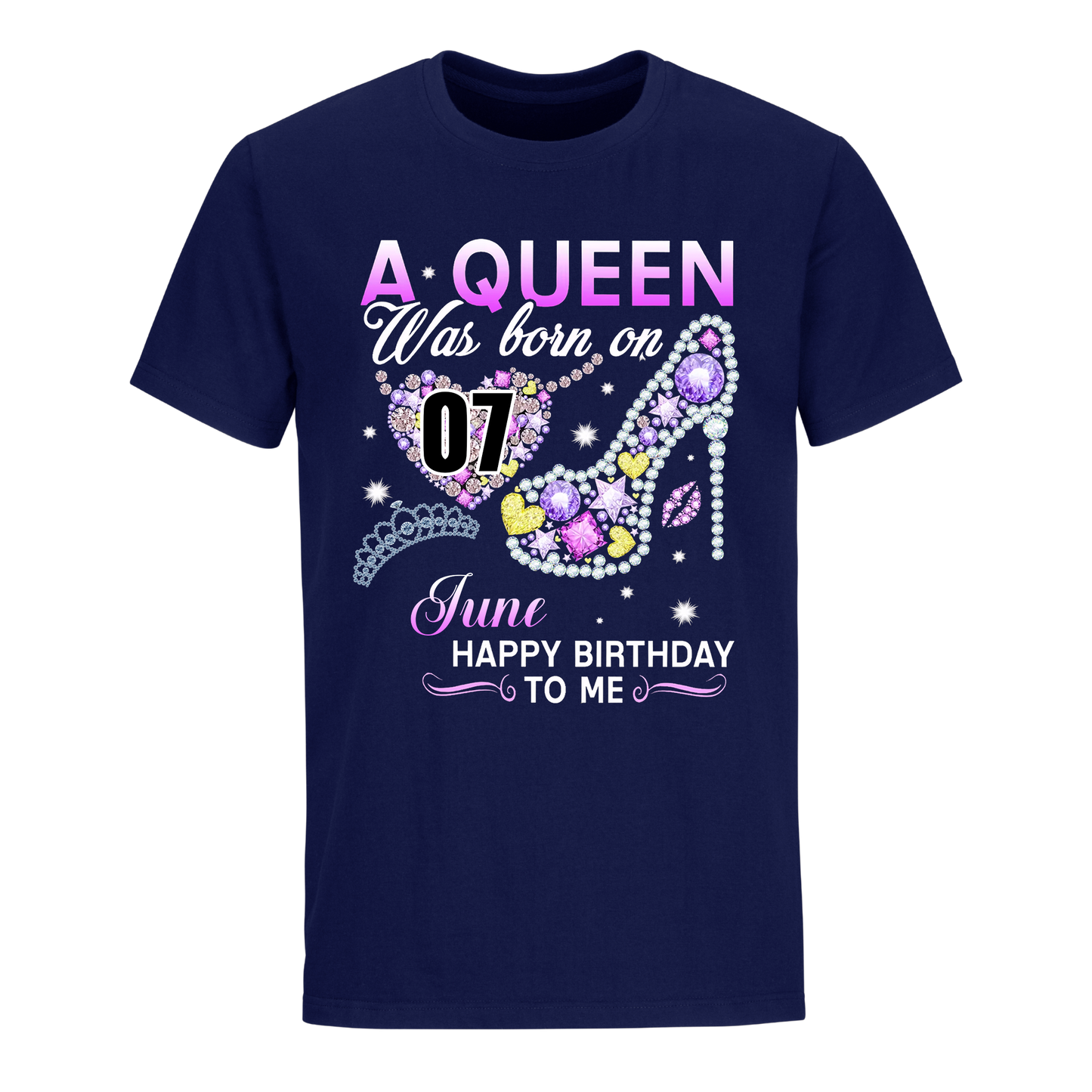 A QUEEN WAS BORN ON JUNE 7TH UNISEX SHIRT