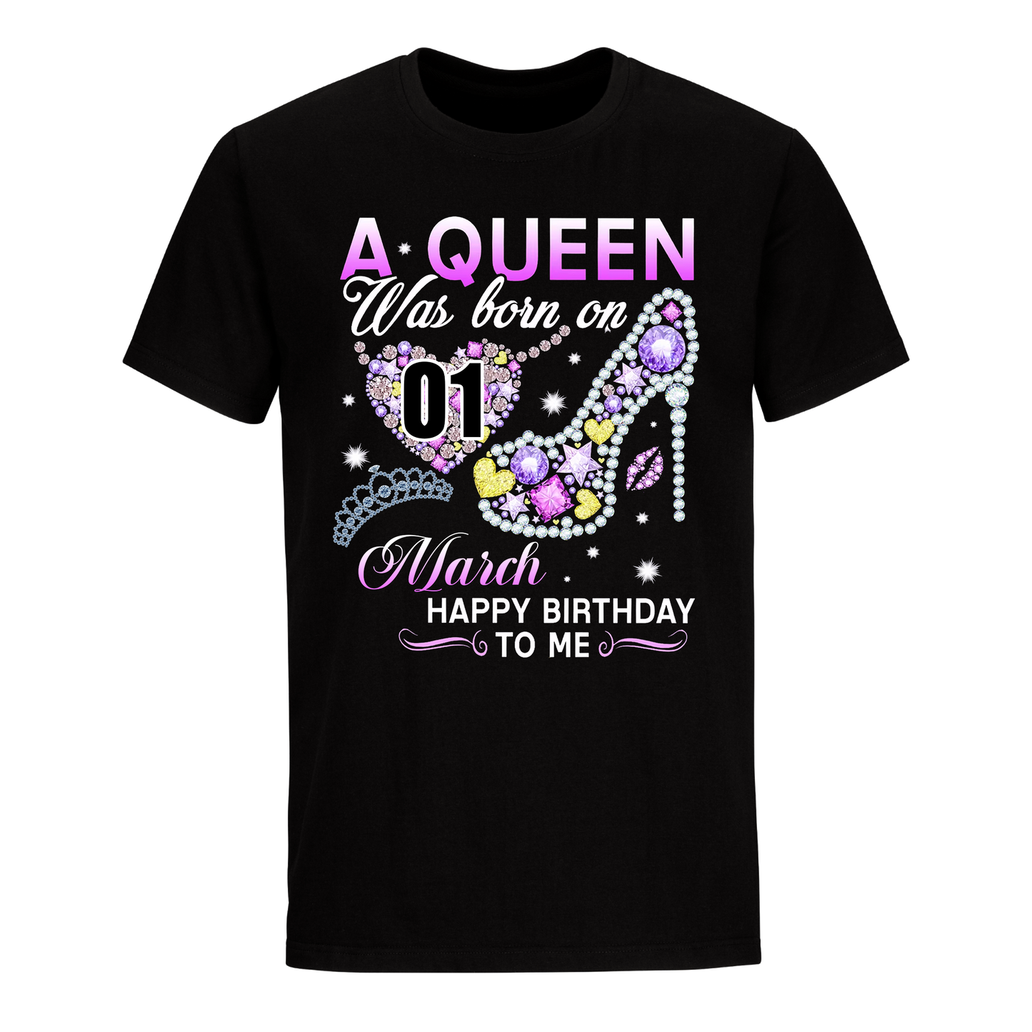 A QUEEN WAS BORN ON MARCH 1ST UNISEX SHIRT