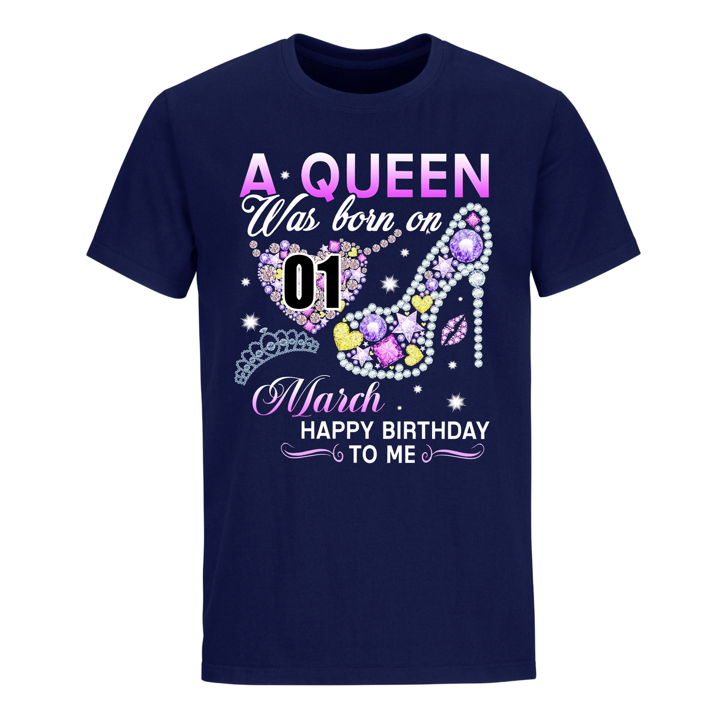 A QUEEN WAS BORN ON MARCH 1ST UNISEX SHIRT