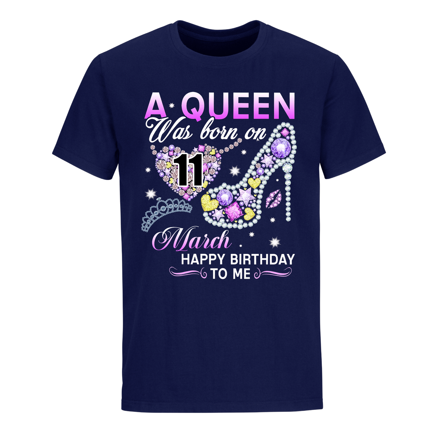 A QUEEN WAS BORN ON MARCH 11TH UNISEX SHIRT