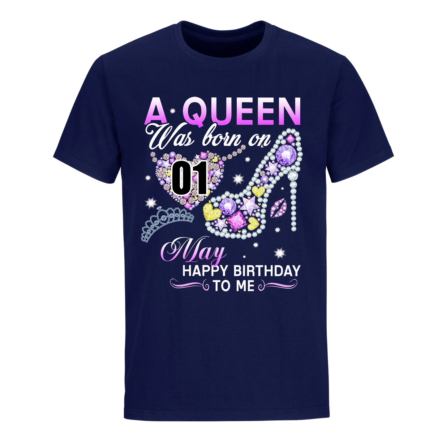 A QUEEN WAS BORN ON MAY 1ST UNISEX SHIRT