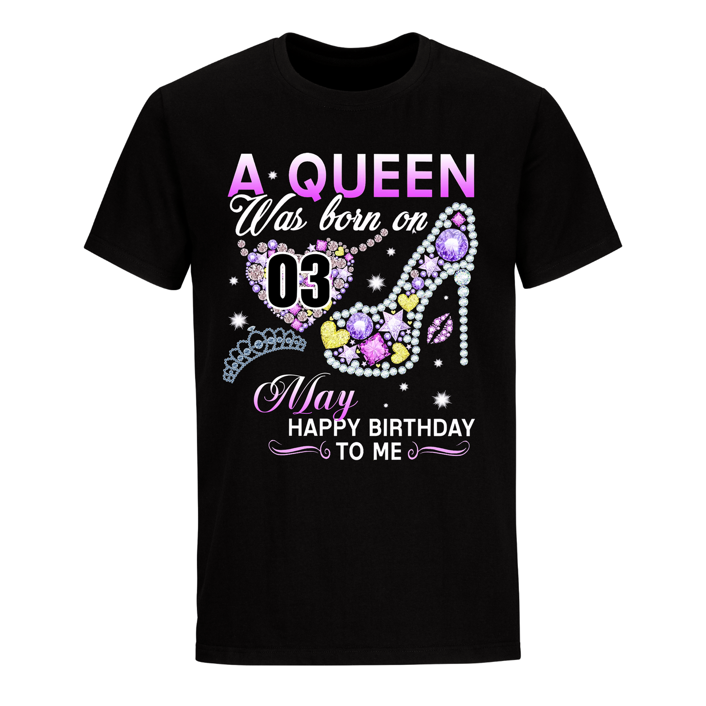 A QUEEN WAS BORN ON MAY 3RD UNISEX SHIRT